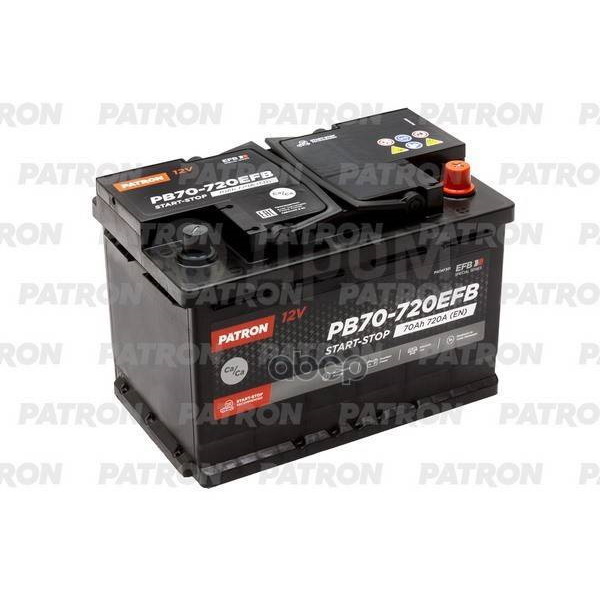 Аккумулятор 70AH START-STOP AGM PATRON 760А/ч