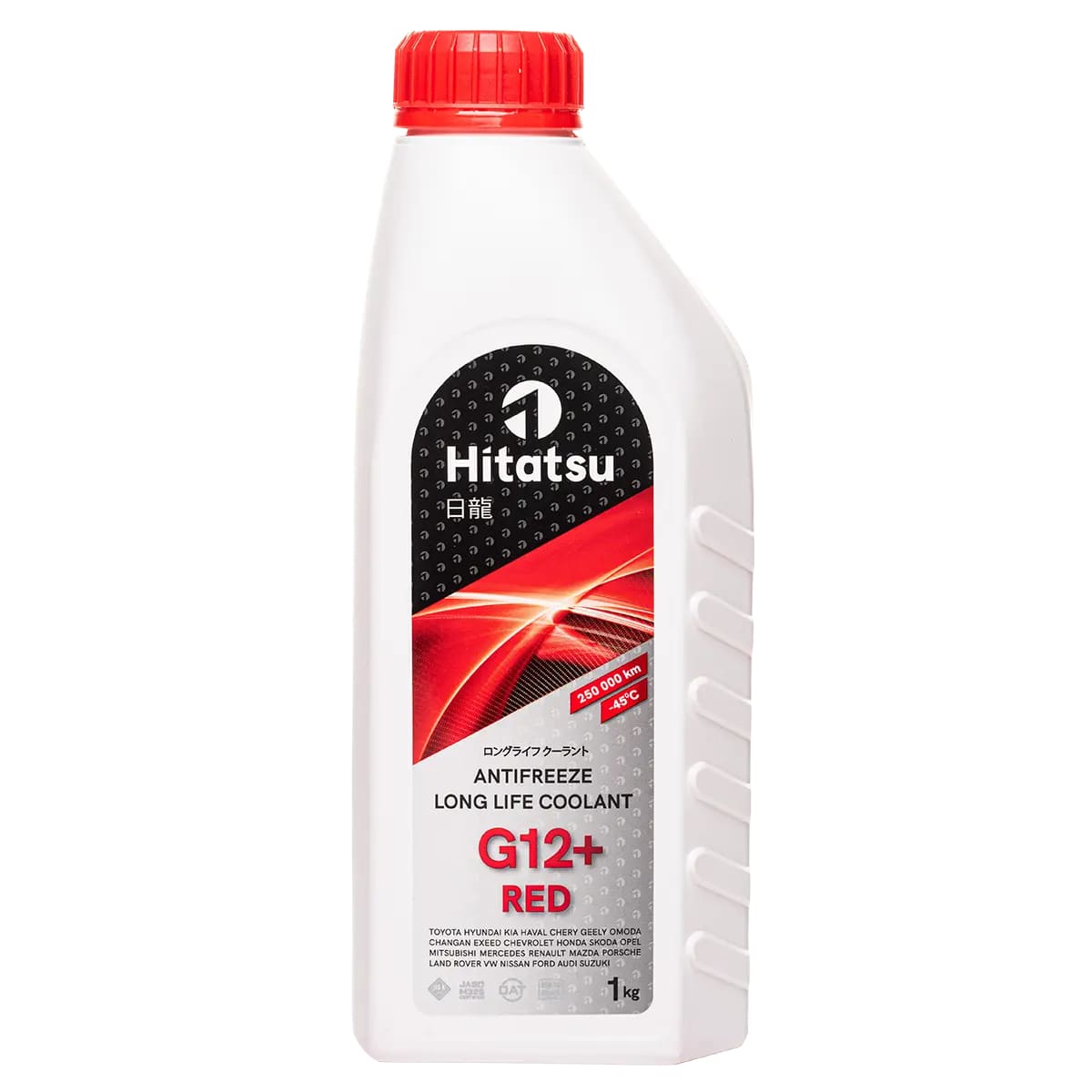 Антифриз красный Hitatsu Universal Coolant G12+, готовый, -45, 1кг