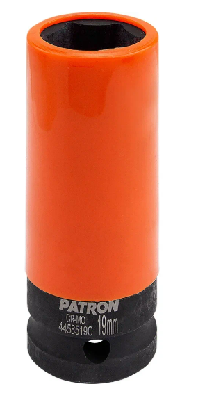 Головка ударная глубокая, для литых дисков, 19 мм, 1/2 inch, 6 гр, длина 85 мм, в защитном кожухе