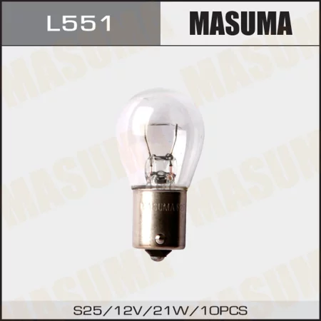 Лампа цок. MASUMA 12v 21W BA15s P21W одноконтактная (уп.10шт)