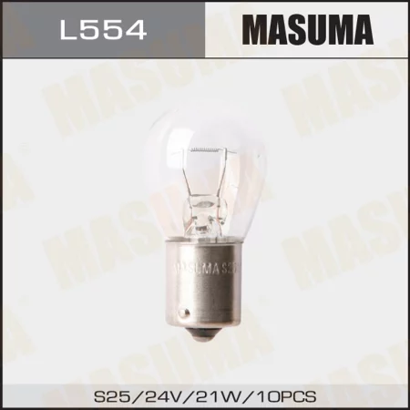 Лампа цок. MASUMA 24v 21W BA15s S25 одноконтактная (уп.10шт)