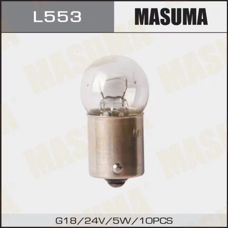 Лампа цок. MASUMA 24v 5W BA15s G18 одноконтактная (уп.10шт)