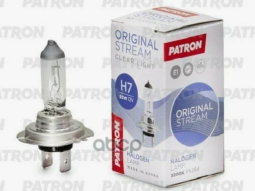 Лампа галоген.H7 12V55W PX26d PATRON