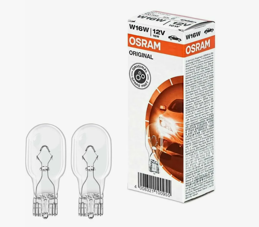 Лампа накал. W16W 12V W2.1*9.5d