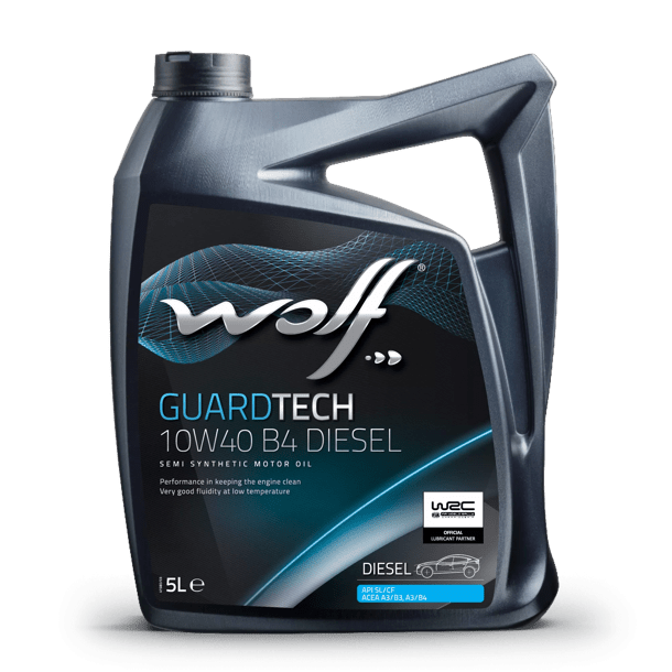 Масло мот.синт.WOLF GUARDTECH 10W40 B4 DIESEL 4L ПОЛУСИНТЕТИКА (ACEA A3/B3-10 ACEA A3/B4-08 API SL/C