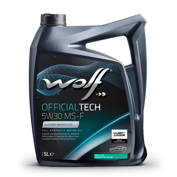 Масло мот.синт.WOLF OFFICIALTECH 5W30 MS-F 4L СИНТЕТИКА (ACEA A5/B5-10 API SL/CF FORD WSS-M2C913-C/D