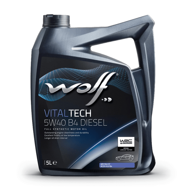 Масло мот.синт.WOLF VITALTECH 5W40 B4 DIESEL 4L СИНТЕТИКА (BMW LONGLIFE-01 MB 229.3 PSA B71 2296 REN