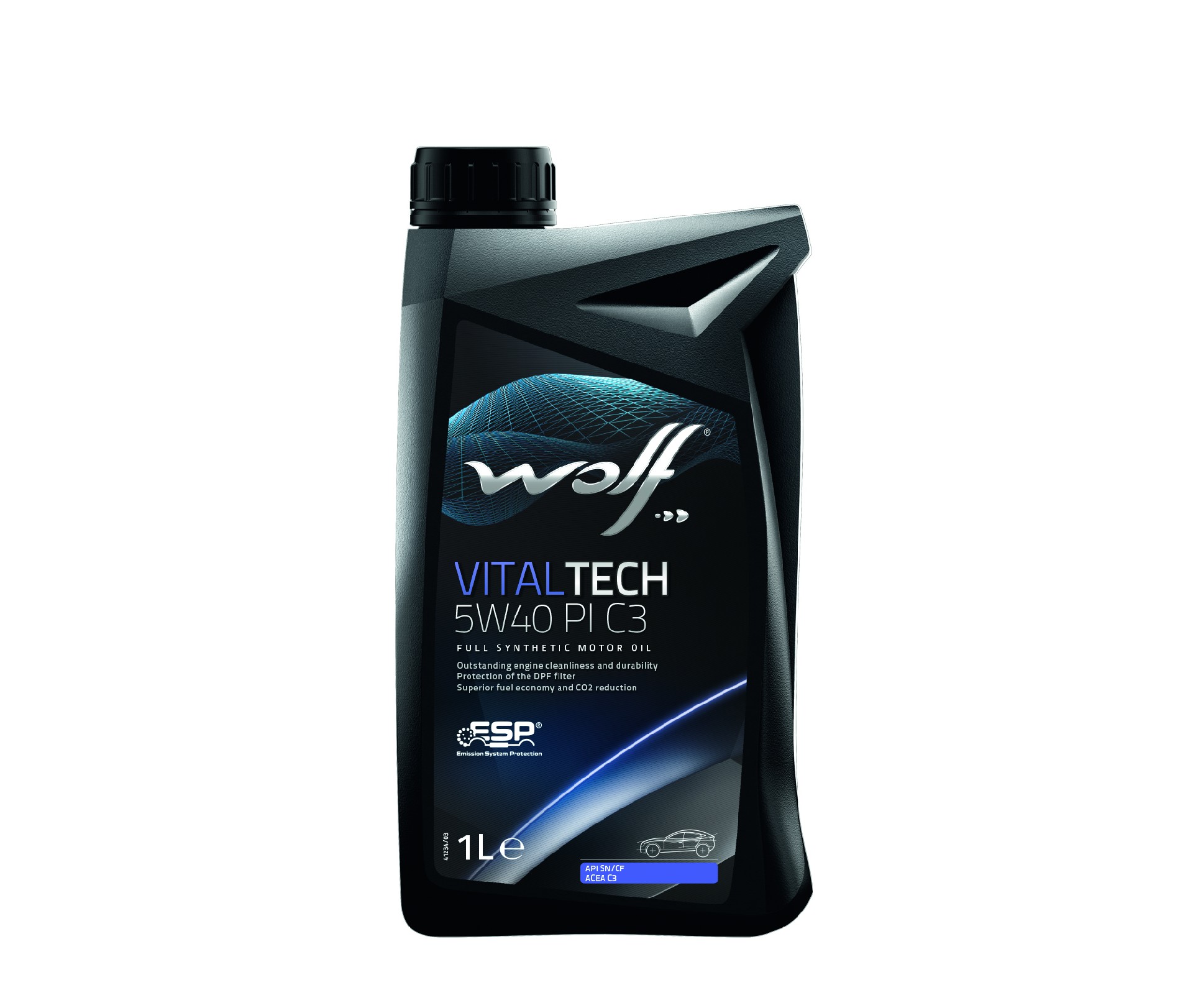 Масло мот.синт.WOLF VITALTECH 5W40 PI C3 1L СИНТЕТИКА (ACEA C3-10 API SN/CF BMW LONGLIFE-04 GM dexos