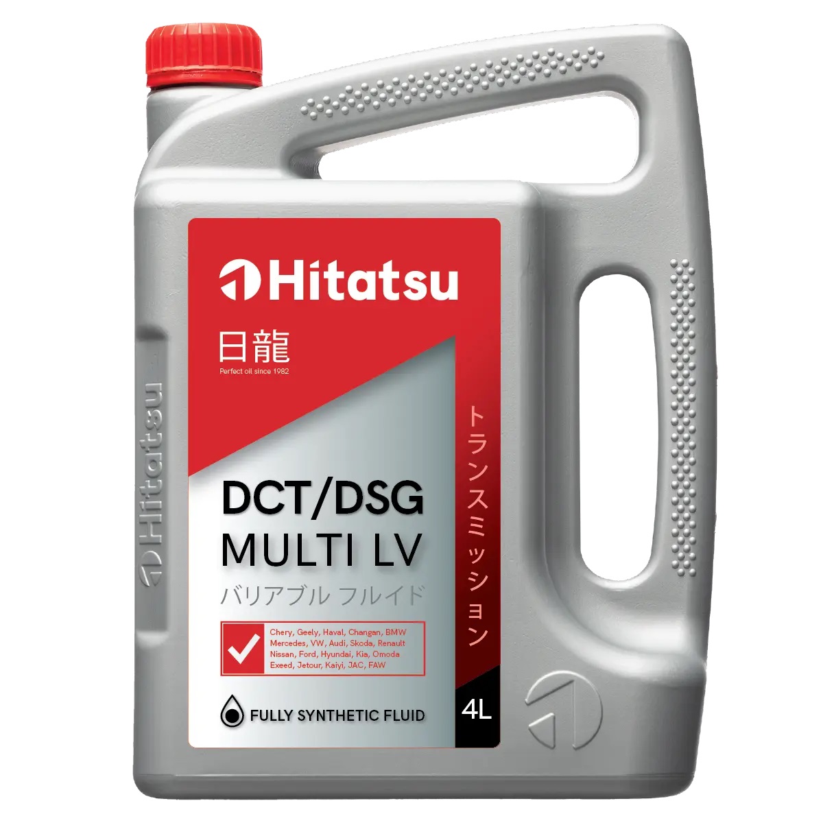 Жидкость трансмиссионная синтетическая Hitatsu DCT/DSG MULTI LV, 4л 7DCT 300/380/450/738, DCTF-2, 239.22/236.22/ DW5