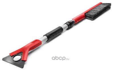 Щетка для снега усиленная со скребком 11см 4-х рядная щетина 190мм длина 635мм