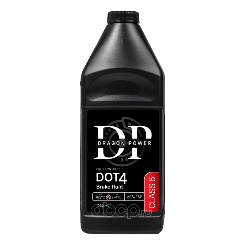 Тормозная жидкость DOT4 CLASS 6 1.0L DRAGON POWER