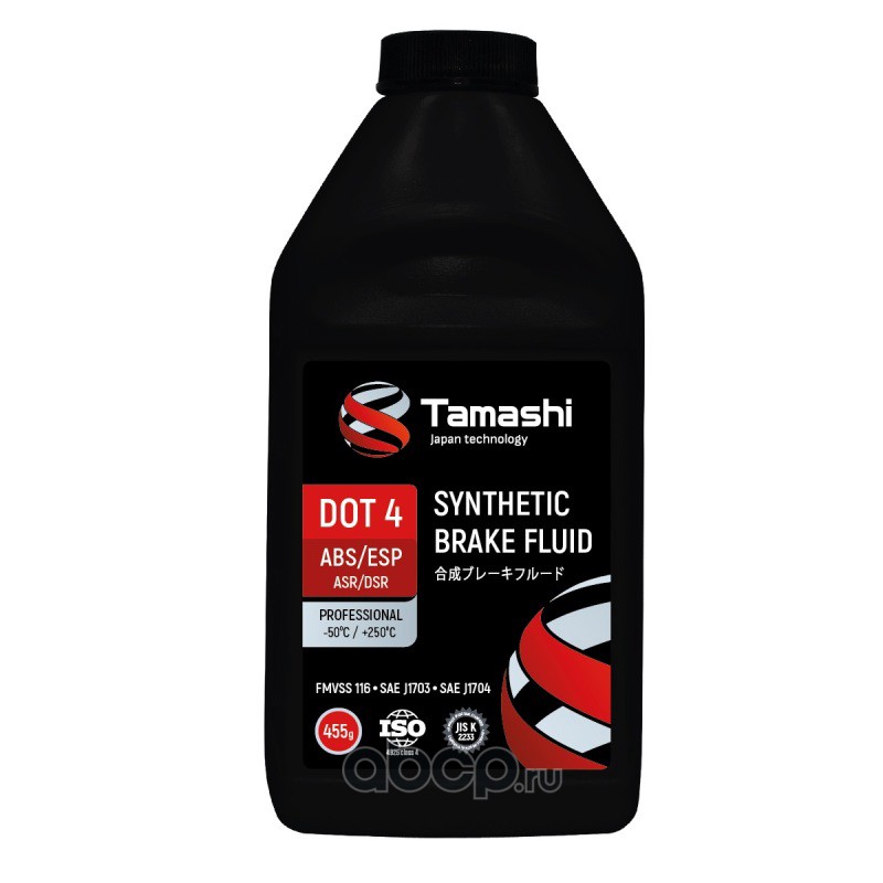 Тормозная жидкость DOT4 0.455L TAMASHI